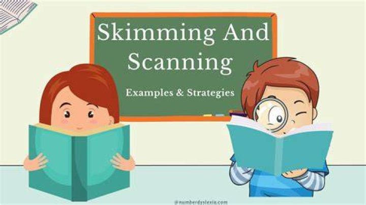 What is skimming a text?
